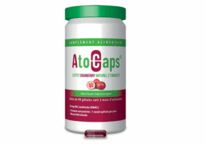 Boîte du complément alimentaire Atocaps, conçu pour le confort urinaire des femmes et hommes